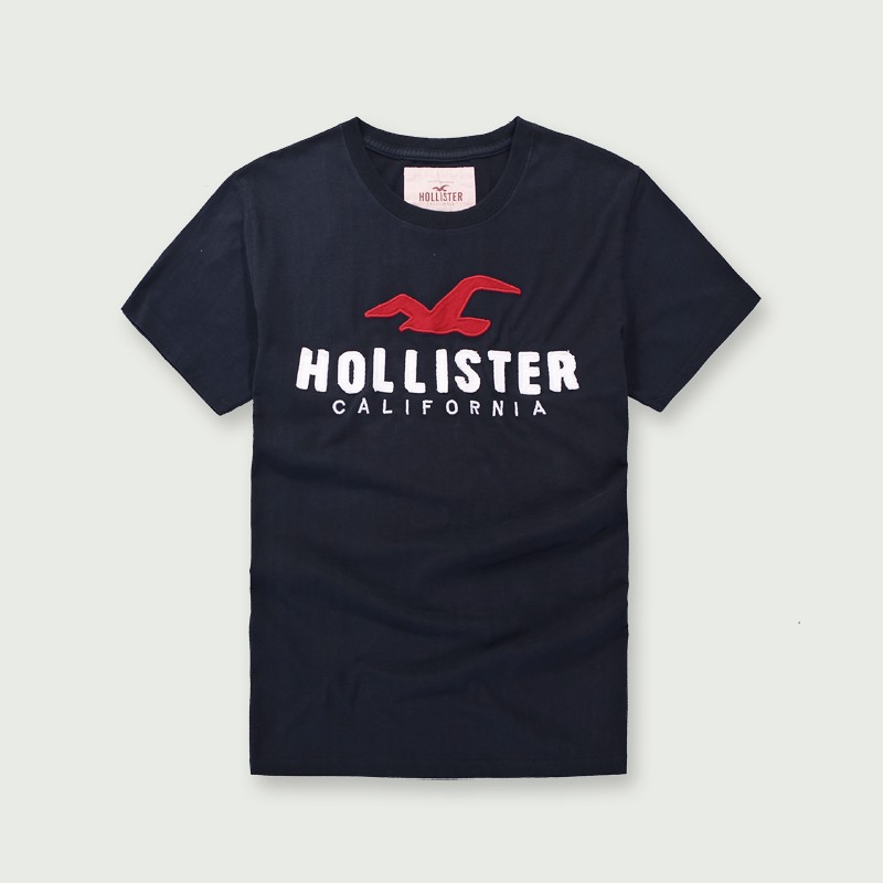 คอลูกเรือเสื้อยืดคอกลมพร้อมส่ง เสื้อยืด ลาย Hollister ทุกสี สําหรับผู้ชาย และผู้หญิงผ้าฝ้ายแท้