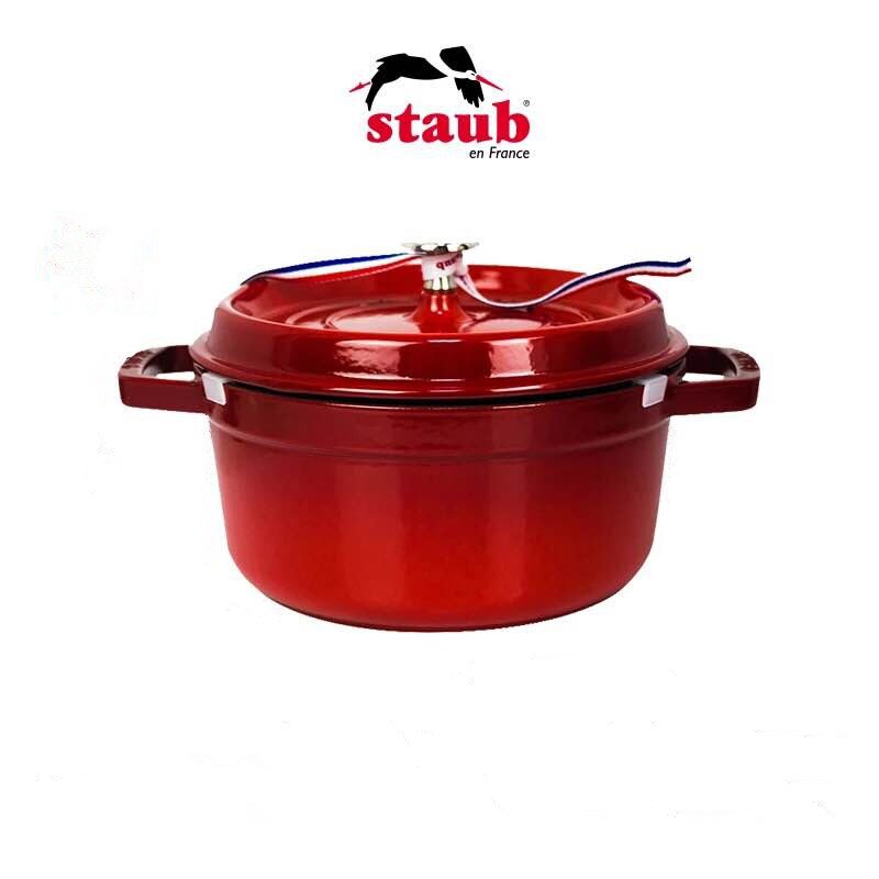FranceStaubEnamel Cast Iron Pot24cmClassic round Stew Pot Thermal Pot