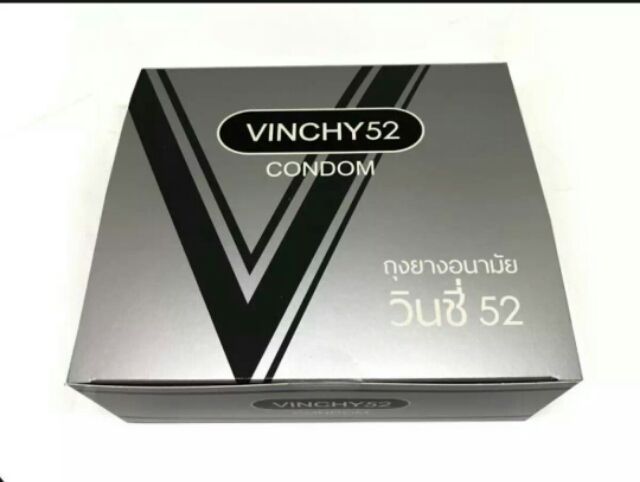 COD ถุงยางอนามัย 52  (100ชิัน)  VINCHY ขนาด 52 มม.ผิวเรียบ มีสารหล่อลื่น