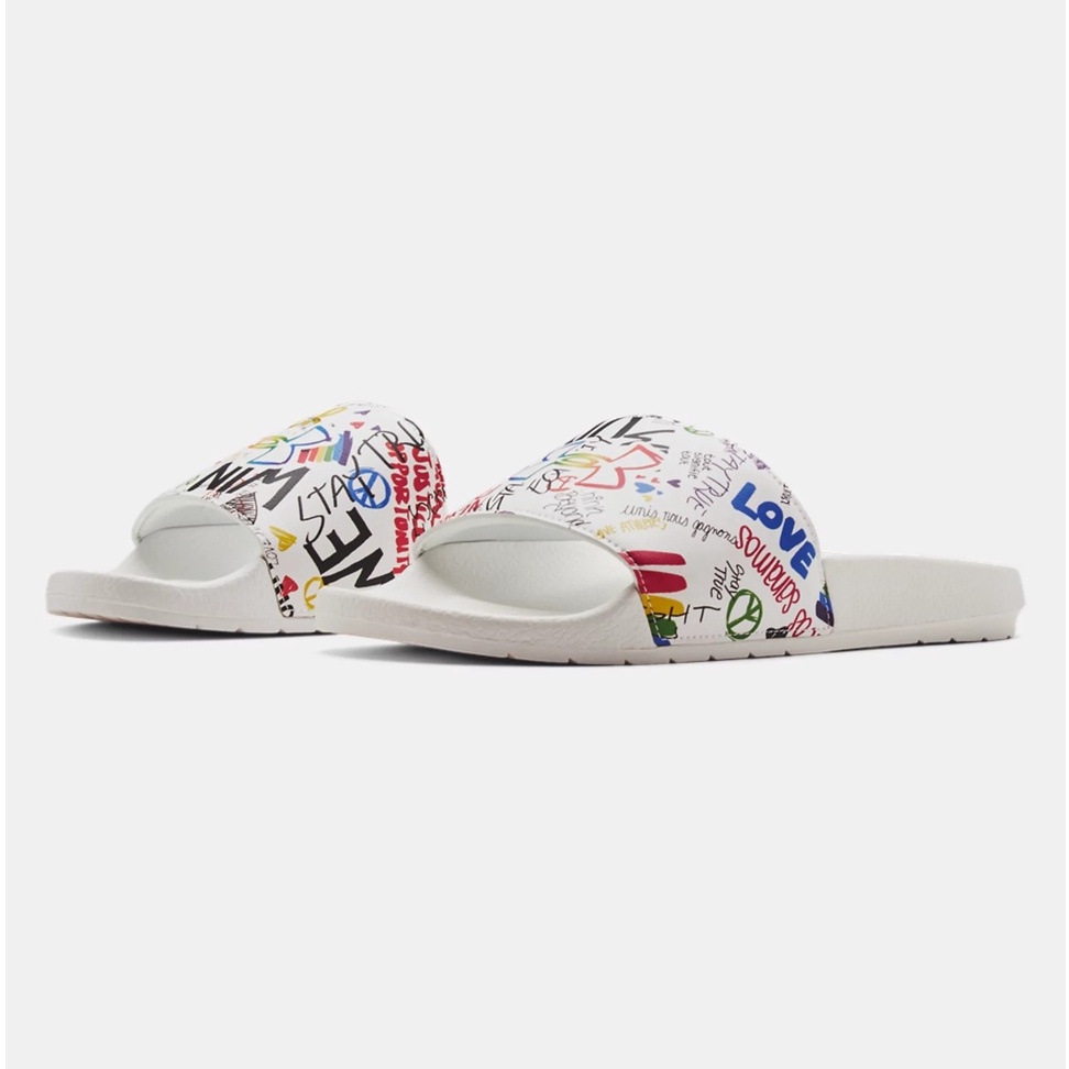 รองเท้าแตะ Under Armour Core Remix  Slides " PRIDE " [ลิขสิทธิ์แท้ Under Amour Thailand][รหัสสินค้า 