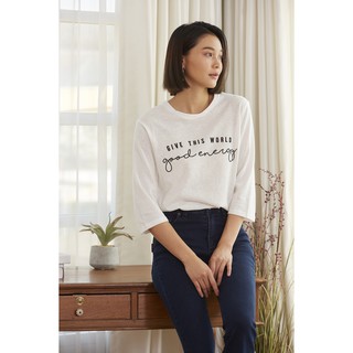 Good energy t-shirt  เสื้อยืดตัวอักษรกู๊ด