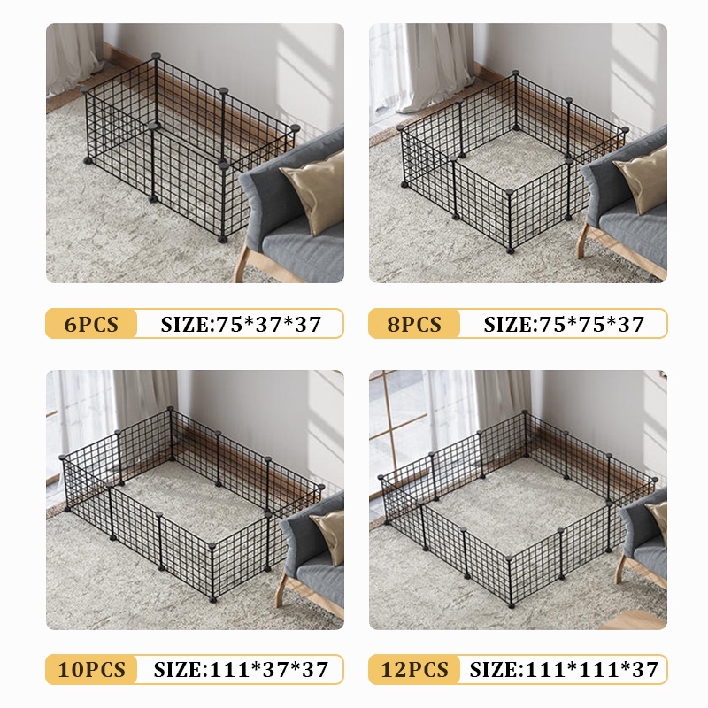 😺Hipetime offical shop😺คอกกั้นสัตว์เลี้ยง คอกกั้นสุนัข คอกสนามสุนัข ประกอบง่าย DIY กรงกระต่าย รูปที่ 3
