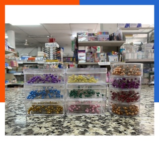 เข็มหมุดหัวกลม 3.8cm เข็มหมุดหัวมุก บรรจุ 100 ตัว พร้อมส่ง มีเก็บปลายทาง US.Station