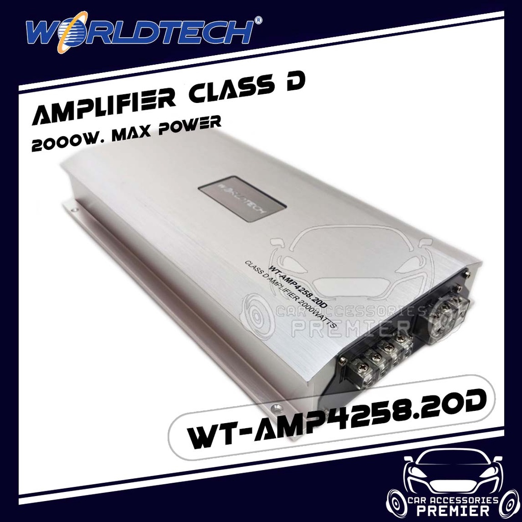 เพาเวอร์แอมป์ติดรถยนต์ WORLDTECH WTAMP4258.20D แอมป์ติดรถยนต์ AMP