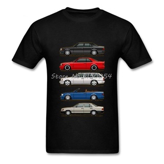 เสื้อยืดคอกลม แขนสั้น ผ้าฝ้าย ลาย Stack Of Mercedes W124 แฟชั่นฤดูร้อน สไตล์ฮาราจูกุ สําหรับผู้ชายS-5XL