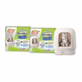 [ลด 99.- ใส่โค้ดUNICPBOTD] [ส่งฟรี] Unicharm Pet Deo toilet เดโอทอยเล็ท ห้องน้ำแมวลดกลิ่น แบบไม่มีฝาครอบ/มีฝาครอบ