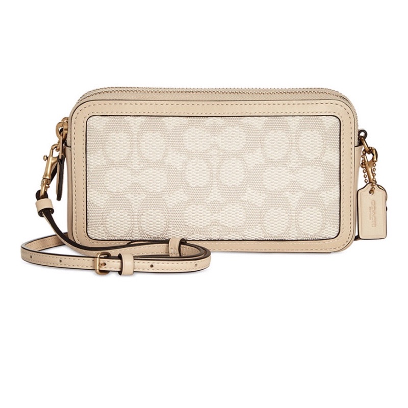 coach คอสบอดี้ 2 zip 2 สาย ช็อป ครีมขาว 7.5”