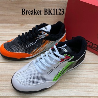 Breaker BK 1223 รองเท้าฟุตซอล (37-45) สีขาว/สีดำ ซกก