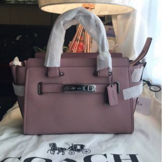 Coach F87295 Swagger 27 Pebble Leather Satchel Crossbody