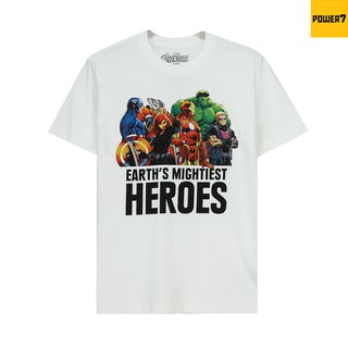 เสื้อผ้าผชPower 7 shop อเวนเจอร์ส เสื้อยืด Avengers การ์ตูนลิขสิทธิ์แท้ รุ่น 0320-720S-5XL
