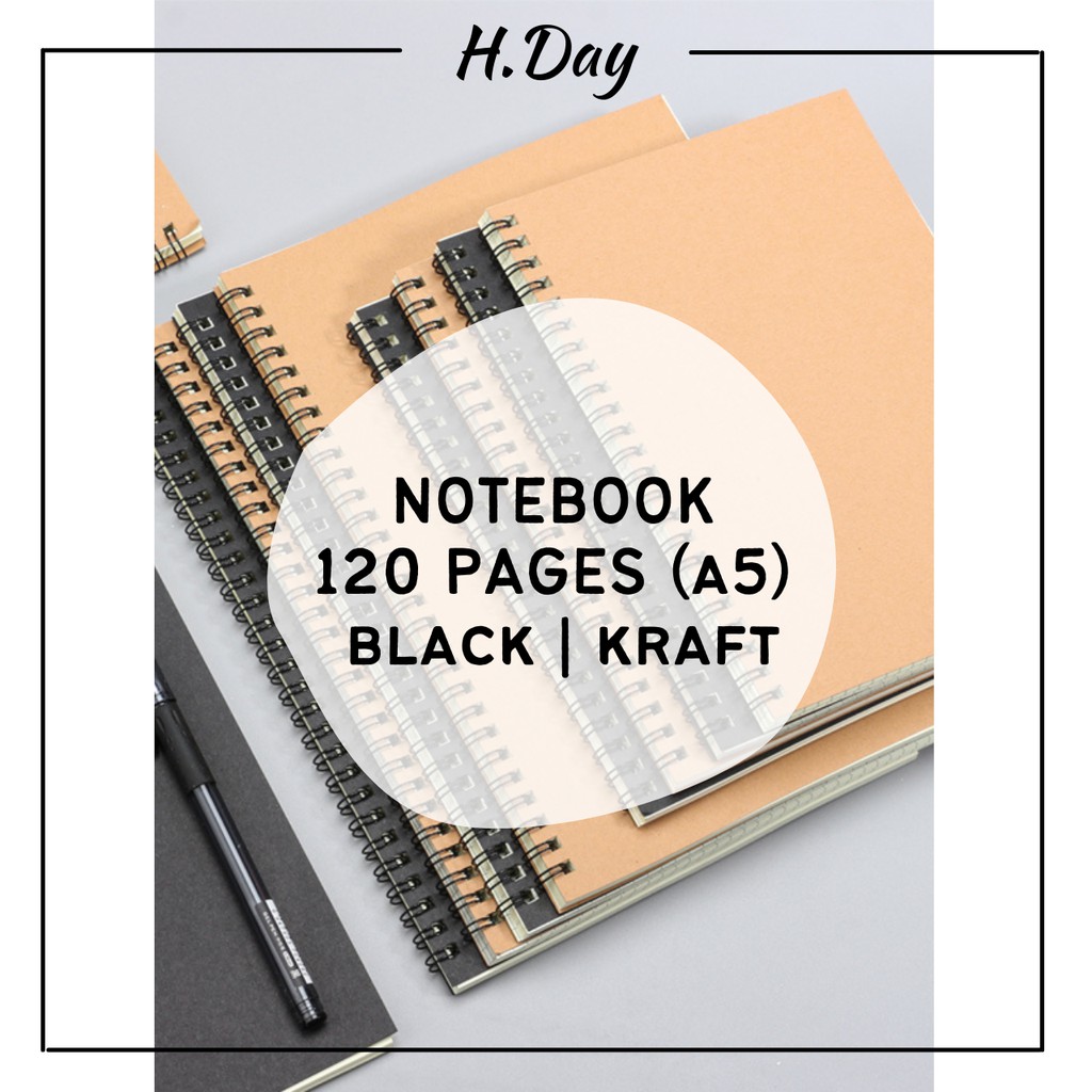 YEAR END H.Day A5 Notebook Notepad หนังสือออกกําลังกายคราฟท์ปกแข็งหนังสือเล่มเล็ก Journal การเขียน P