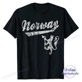 เสื้อยืดลําลอง ผ้าฝ้าย พิมพ์ลาย Norway Norwegian Norge สําหรับผู้ชาย