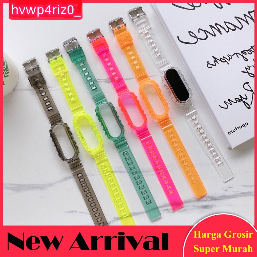 Miband Glacier สายรัดซิลิโคนโปร่งใส Xiaomi Mi Band 7/6/5/4/3 สายรัดข้อมือ TPU นุ่มใส