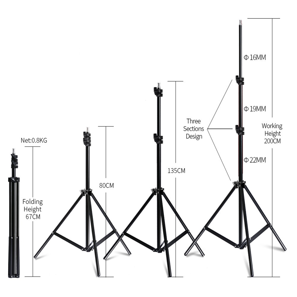 ชุดไฟสตูดิโอ Softbox X3 1 Holder พร้อม Top Light และหลอดไฟ LED