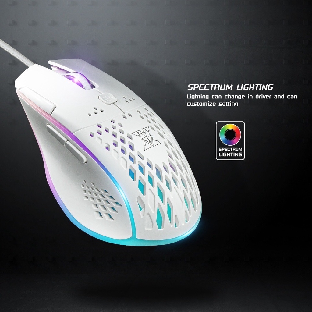 เมาส์มาโคร NUBWO X42 SOLAKA RGB Mouse Macro เมาส์เกมมิ่ง ประกันศูนย์ 2 ปี