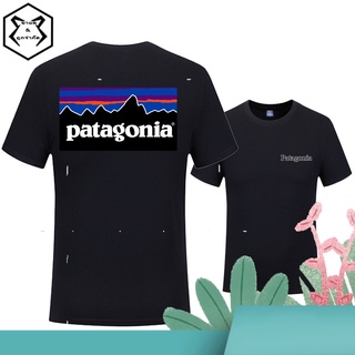 คลังสินค้าพร้อม (Cod) เสื้อยืดผู้ชายผ้าคอตตอน 100% Sportlife Beams X Patagonia เสื้อทีเชิ้ตลายภูเขาอเนกประสงค์เสื้อยืดคู