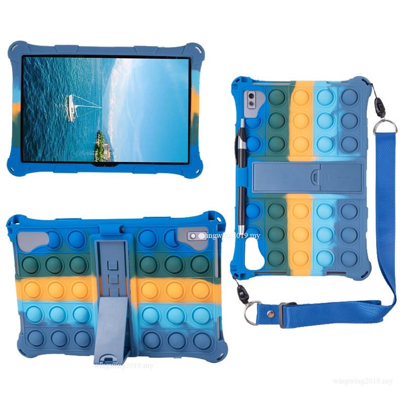 เคสซิลิโคน แบบบับเบิลกด สําหรับแท็บเล็ต พีซี BMAX MaxPad I10 Pro Plus 10.1 นิ้ว & สายคล้องไหล่