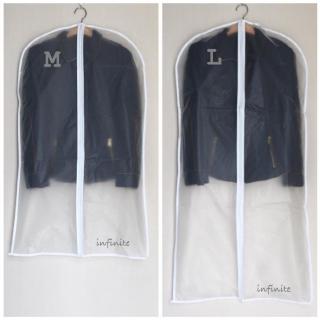 (Size L : 60*120 cm.) infinite PVC Suit Cover Garment Bag ถุงใส่สูท ถุงสูท ถุงใส่เสื้อ ถุงคลุมเสื้อ 1 ชิ้น (White)Size L