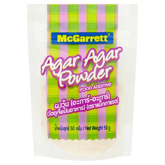🚚สุดพิเศษ!!✅ แม็กกาแรต ผงวุ้น อะการ์-อะการ์ วัตถุเจือปนอาหาร 50กรัม McGarrett Agar Agar Powder Food Additive 50g