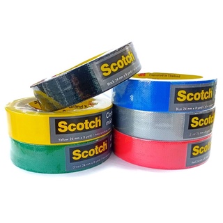 เทปผ้า Scotch Cloth Tape 3 M ขนาด 24มม.x8หลา (1ม้วน) กาวเหนียว ยึดติดแน่น ทนทาน ไม่หลุดลอกง่าย