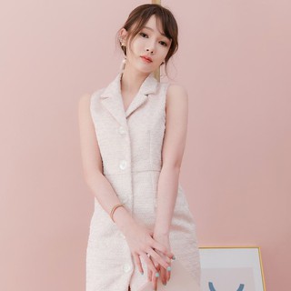 MADDALYN : AUDREY DRESS เดรสทำงานทรงสูท ผ้าชาแนลสวยมากกกก ดูไฮเอนด์สุด มีความวินเทจนิดๆ ฟีลลิ่งลูกคุณหนูในยุค 60’