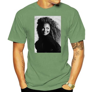 เสื้อยืดผ้าฝ้ายพิมพ์ลายแฟชั่น เสื้อยืด ลาย Janet Jackson Monochrome สําหรับผู้ชาย และผู้หญิง