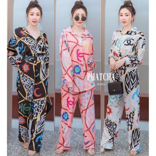 ชุดเซทเสื้อเชิ้ตแขนยาวเปิดหลังสุดเก๋
