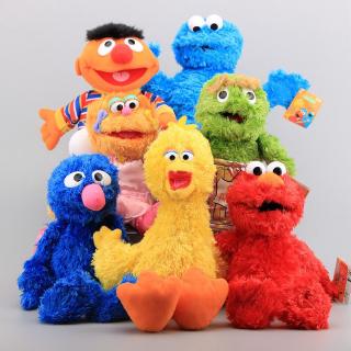 ตุ๊กตา Elmo Zoe Ernie Oscar Cookie Grover Bird NWT ของเล่นสําหรับเด็ก