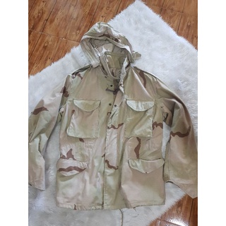 เสื้อ Jacket ทหาร usa M65 ทะเลทราย Field Desert Sz MEDIUM SHORT