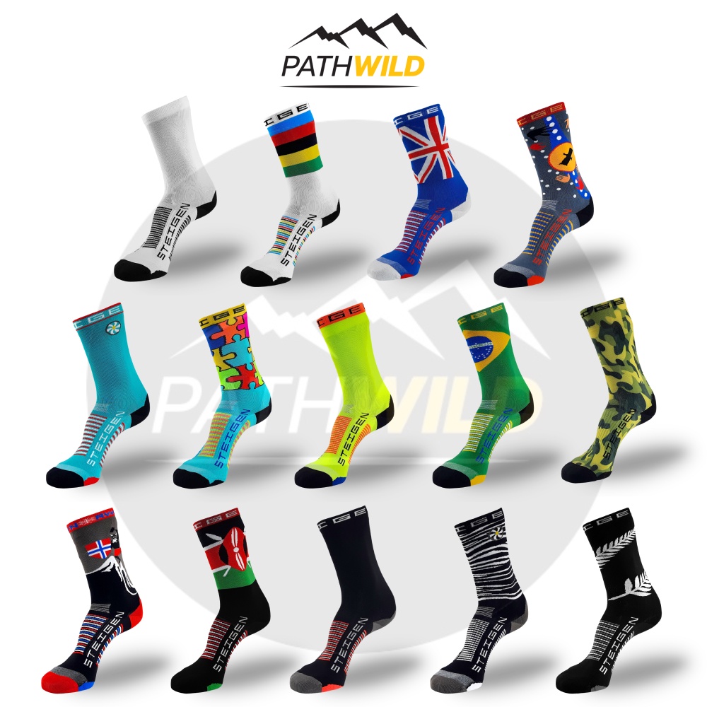STEIGEN RUNNING SOCK THREE-FOURTHS (3/4) LENGTH ถุงเท้าวิ่ง แบรนด์ออสเตรเลีย ระบายอากาศดีมาก ลดการสะสมเหงื่อ แห้งเร็ว
