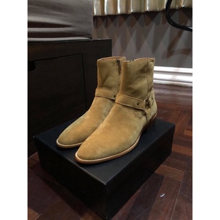 Chelsea Boots Belt Mustard เชลซีบูท หนังกลับ สีมัสตาส หนังนิ่ม