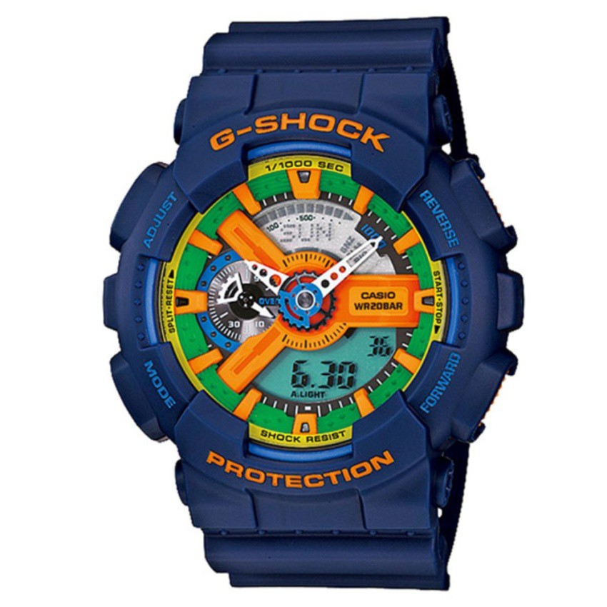 Casio G-Shock นาฬิกาข้อมือผู้ชาย สายเรซิ่น รุ่น GA-110FC-2A - สีน้ำเงิน