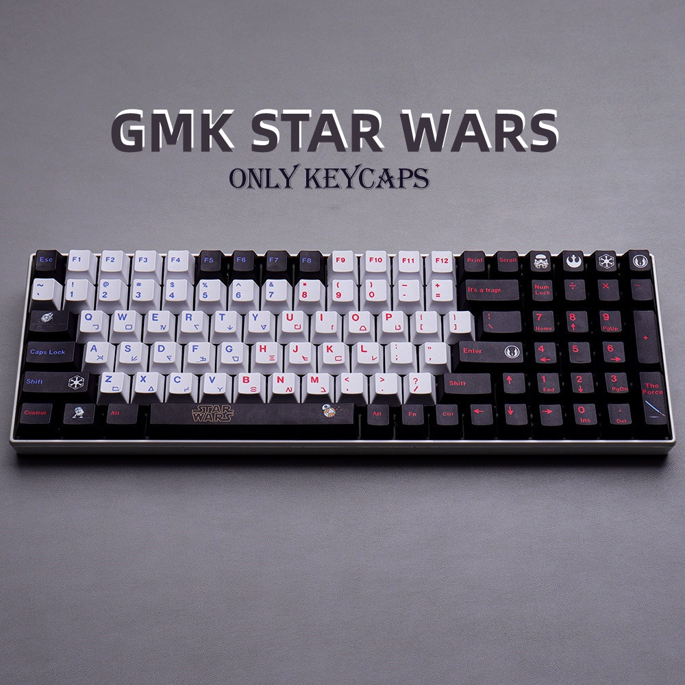 Gmk Star Wars Keycaps PBT 129 คีย์โปรไฟล์เชอร์รี่ DYE-SUB ปุ่มกดส่วนบุคคลสําหรับคีย์บอร์ดเกมกล