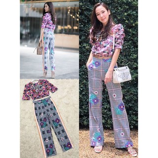 Printed Top and Embroidered Pant