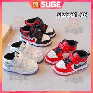 【Suge】รองเท้าผ้าใบลําลองสําหรับเด็กผู้ชายผู้หญิงกันลื่นมีระบายอากาศ