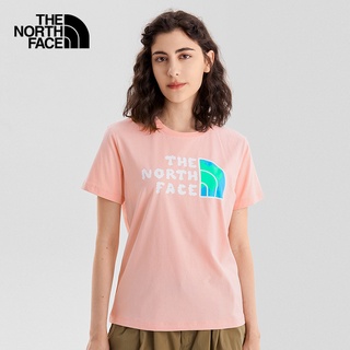 Thenorthface เสื้อยืดแขนสั้น ระบายอากาศ สวมใส่สบาย เหมาะกับฤดูใบไม้ผลิ สําหรับผู้หญิง | 7wdu