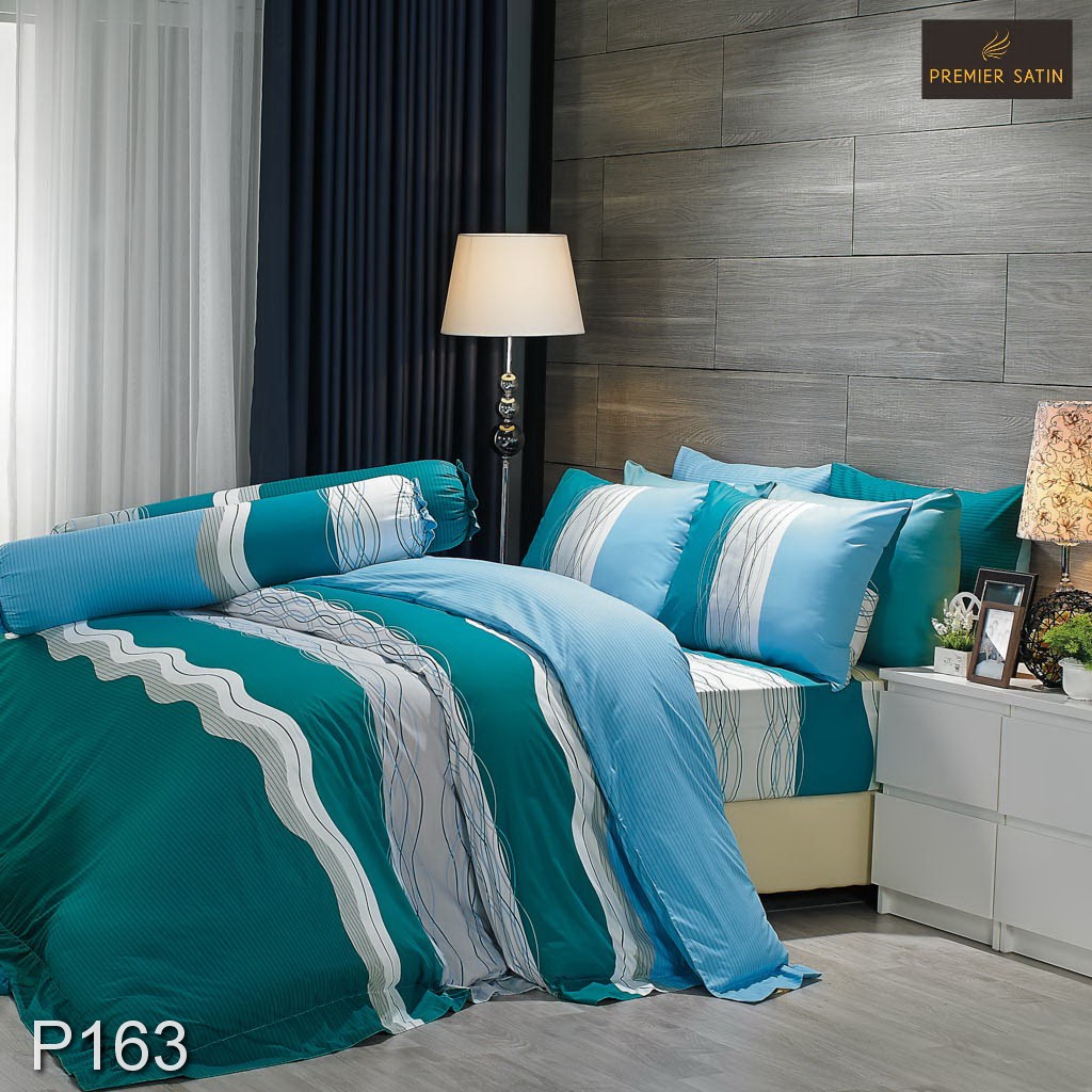 [เคลือบสารกำจัดแบคทรีเรีย] Premier Satin ผ้าปูที่นอน 6 ฟุต 5 ฟุต มี 5 ชิ้น (ไม่รวมนวม) Cottin mix4