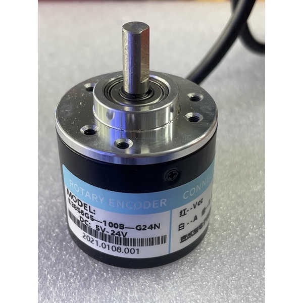 เอนโค้ดเดอร์ RotaryEncoder มี100,600P/R 5-24Vdc.เพลา6mm.สายไฟ4เส้น A,B.Ov