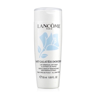 💦ลังโคมเมคอัพรีมูฟเวอร์ สูตร์น้ำนม 50 ml. (ของแท้ 100%) LANCOME LAIT GALATEIS DOUCEUR Gentle Makeup Remover Milk