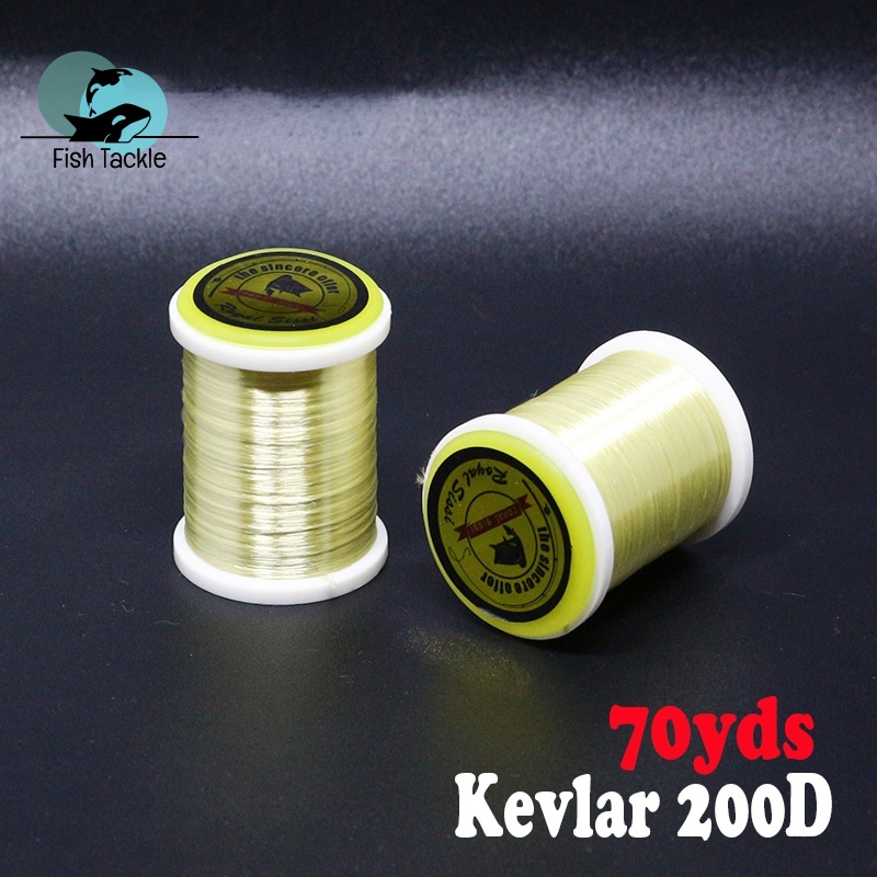 ด้ายไฟเบอร์เคฟล่า 200D แข็งแรงมาก สีเหลือง สําหรับตกปลา น้ําเค็ม เบส