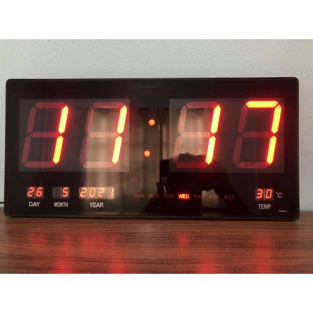 ️มือสอง แต่ของแท้ ️ นาฬิกาดิจิตอล แขวนผนัง ระบบLED สีแดง Hotai รุ่น JH