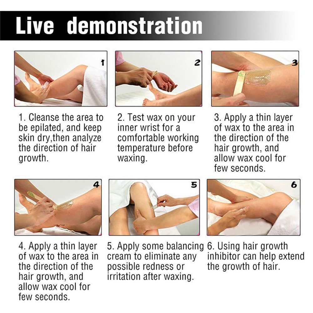 A70 แว็กซ์กำจัดขน 400g Hard Wax Beans เม็ด แว๊กซ์ กำจัดขน เม็ดแว๊กซ์ ที่แว๊กซ์กําจัดขน อุปกรณ์ - รูปที่ 4