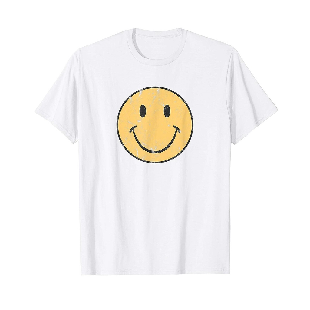 Vintage Happy Face Retro 70S 80S Vintage 70S Graphic น่ารัก Hip Hop ฮาโลวีน