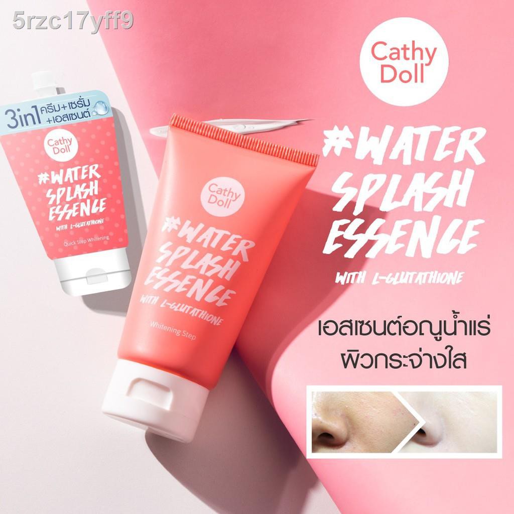 ◐🔥กล่องx6ซอง🔥Cathy Doll Water Splash Essence With L-Glutathione เคที่ดอลลื ครีมน้ำแตก 6 กรัม