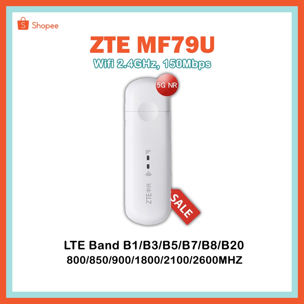 🔥ลด 50% ใส่โค้ด INC99LZ2🔥 ZTE USB Pocket WIFI รุ่น MF79U ตัวกระจาย Wi-Fi แบบแอร์การ์ด รองรับ 3G/ 4G 