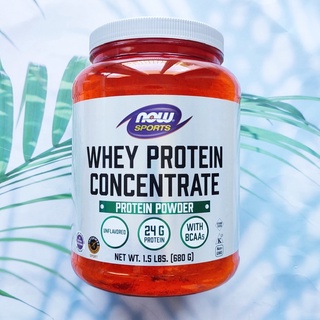 (NOW Food®) Sports Whey Protein Concentrate Powder, Unflavored 680 g ผงเวย์โปรตีน ไม่มีรสชาติ