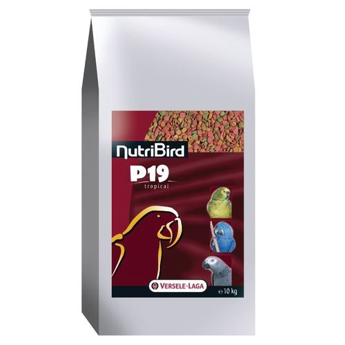 อาหารเม็ดสี Nutribird P19 tropical บรรจุ 10 kg.