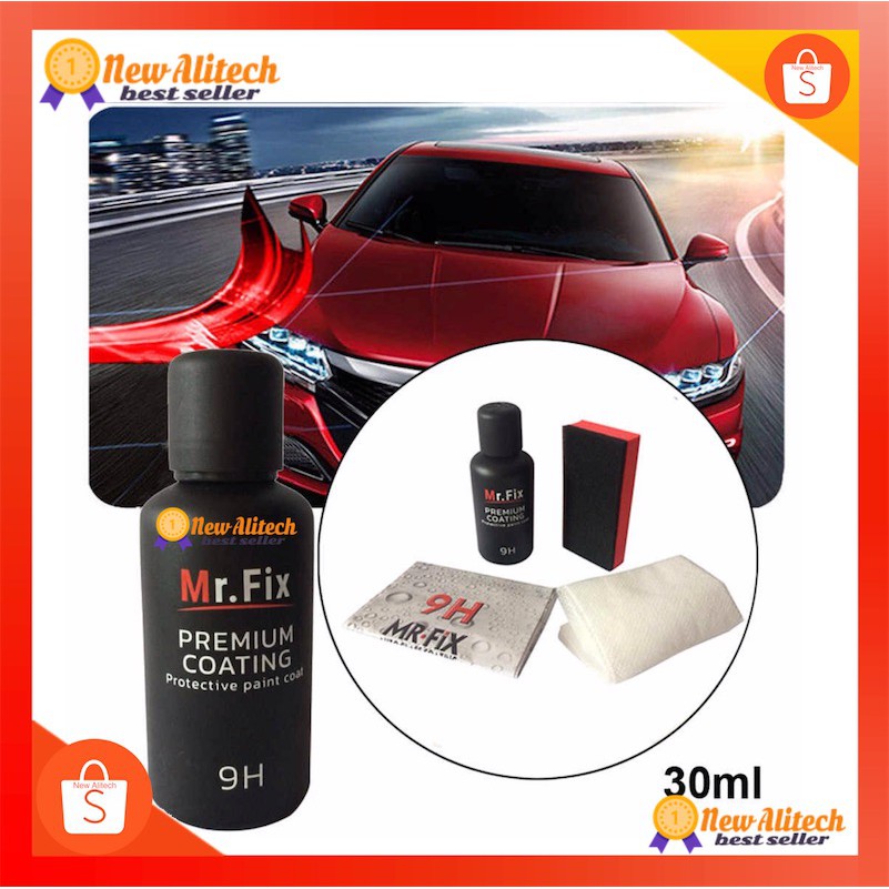 9H – MR.FIX Black เคลือบแก้ว เคลือบเซรามิกรถแท้ 9H – MR.FIX Black Premium Coating 30ml (รุ้นใหม่) (พร้อมส่งจากประเทศไทย)