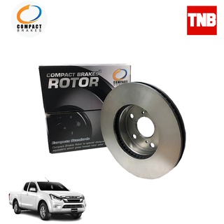 Compact Brakes จานเบรค จานดิสเบรคหน้า สำหรับ Isuzu All new D-max Dmax 4x2 ตัวเตี้ย ปี 2012-2019