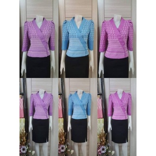 เสื้อป้ายหน้าลายขออก 34"-42"